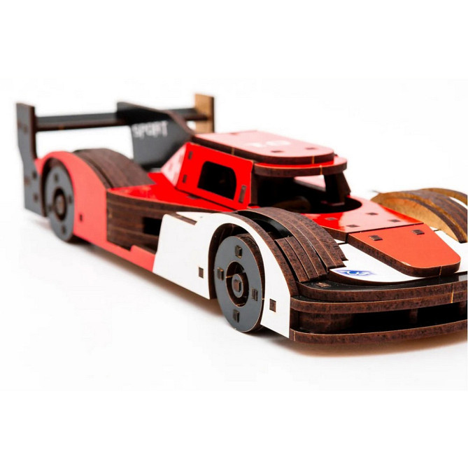 Дерев'яний 3D конструктор Racing Car Puz-01037, 146 деталей Вінниця - фото 2