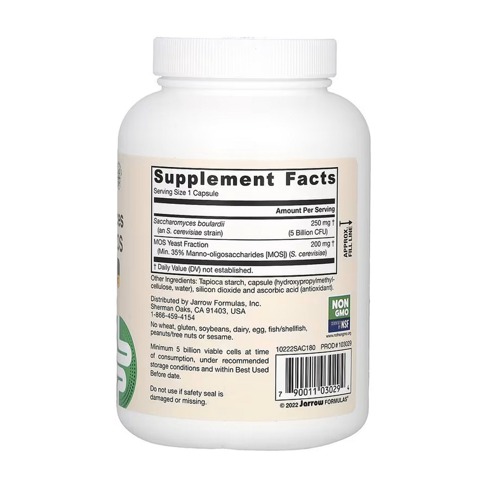 Пробиотик Jarrow Formulas Saccharomyces Boulardii + MOS 180 вег капс Киев - изображение 2