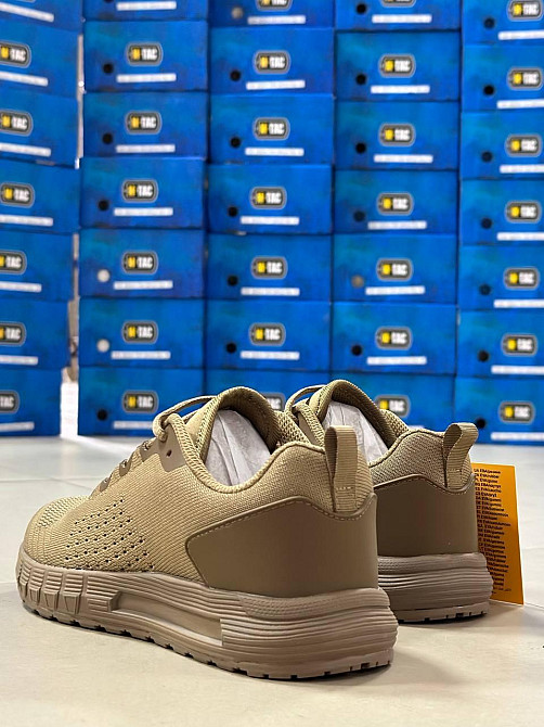 Легкие летние тактические кроссовки M-TAC койотовые – армейские мужские военные кроссовки для ВСУ Львов - изображение 4