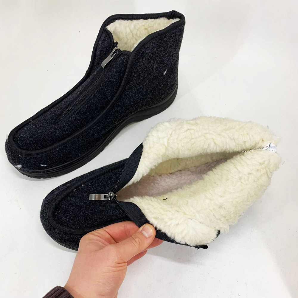 Хутряні бурки, Чоловіче полегшене взуття, Зручні черевики для роботи, Міцне взуття для чоловіків FN-88 Львів - фото 14