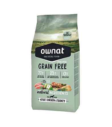 Сухой корм для собак Овнат Ownat Grain Free с курицей и индейкой, 12 кг Винница