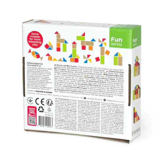 Детские деревянные кубики Igroteco 900163 цветные Винница