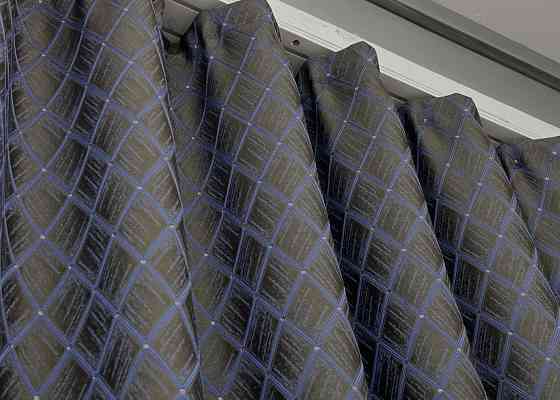 Шторна тканина жакард, колекція "RUBI" колір графітовий з синім 1756ш Київ