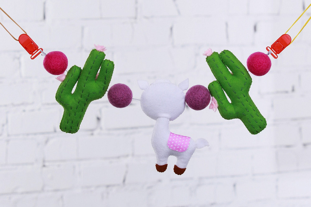 Іграшка-розтяжка WoolyWool "Лама" (Р002) Київ - фото 2