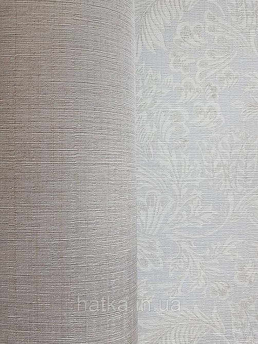 Шпалери флізелінові еко Casadeco Five o'clock 0.53х10 однотонні світло сірі прожилки сріблом під тканина Київ - фото 1