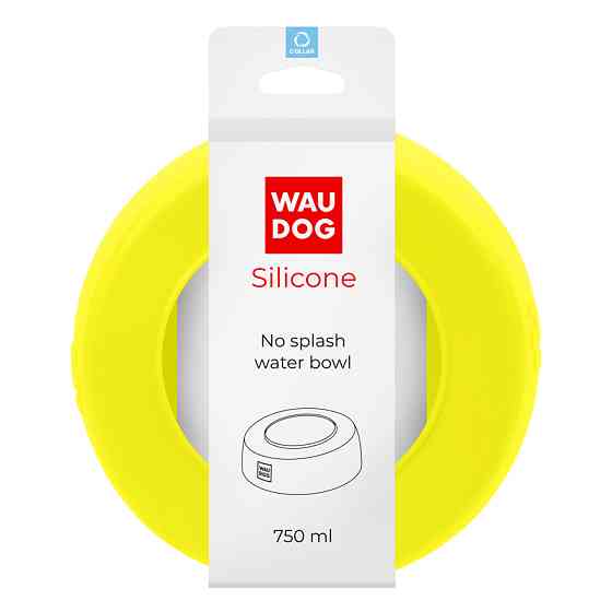 Миска-непроливайка WAUDOG Silicone, 750 мл жовтий Коломыя