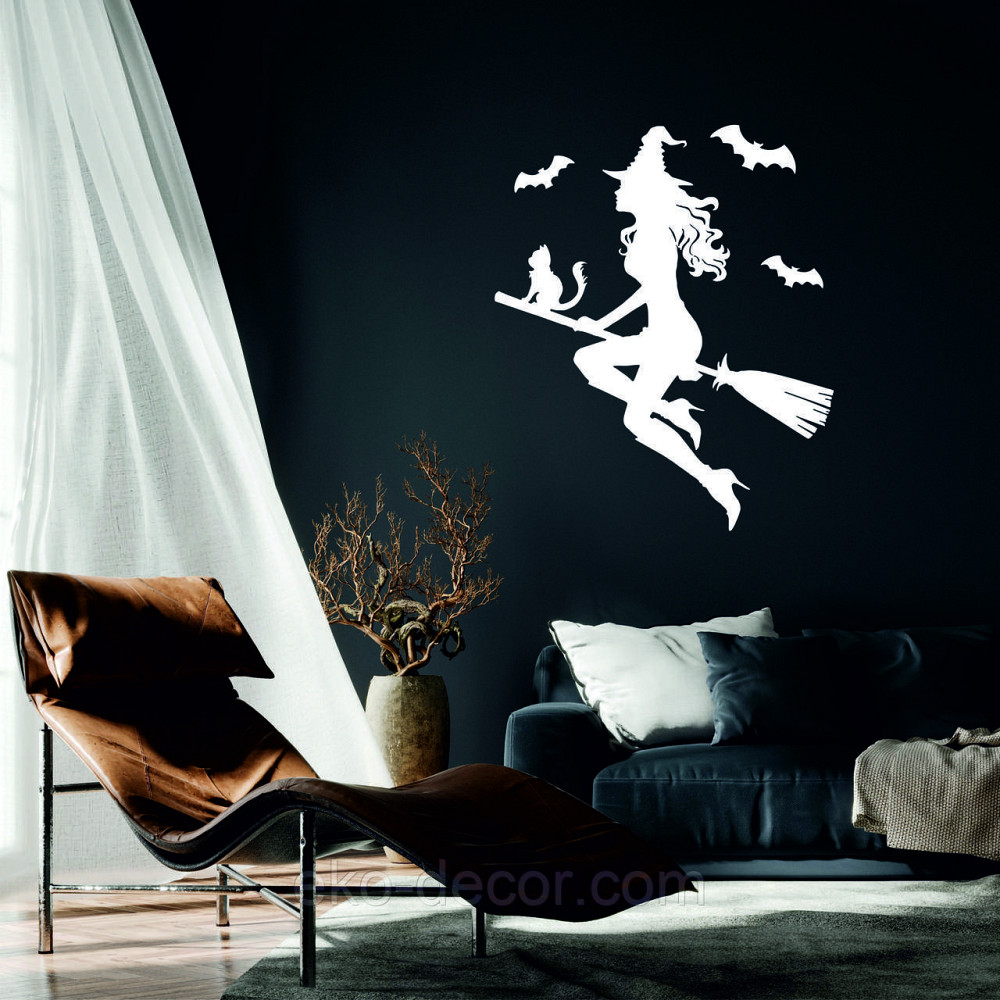 Декоративне настінне Панно «Ведьма», Декор на стіну 90*75 см, Білий Київ - фото 1