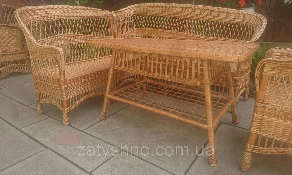 Меблі плетені з кутовим диваном Київ - фото 2