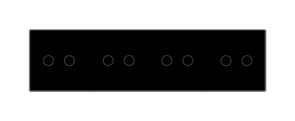 Сенсорний вимикач 8 сенсорів (2-2-2-2) Livolo чорний скло (VL-C708-12) Коломыя - изображение 4