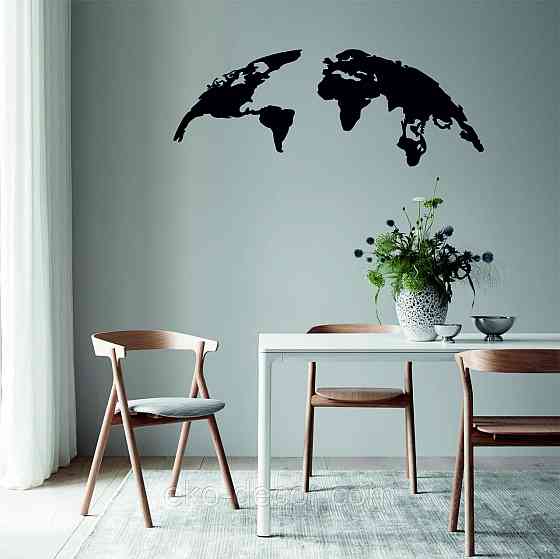 Декоративное настенное Панно «Земля», Декор на стену 70*26 см, Черный Киев