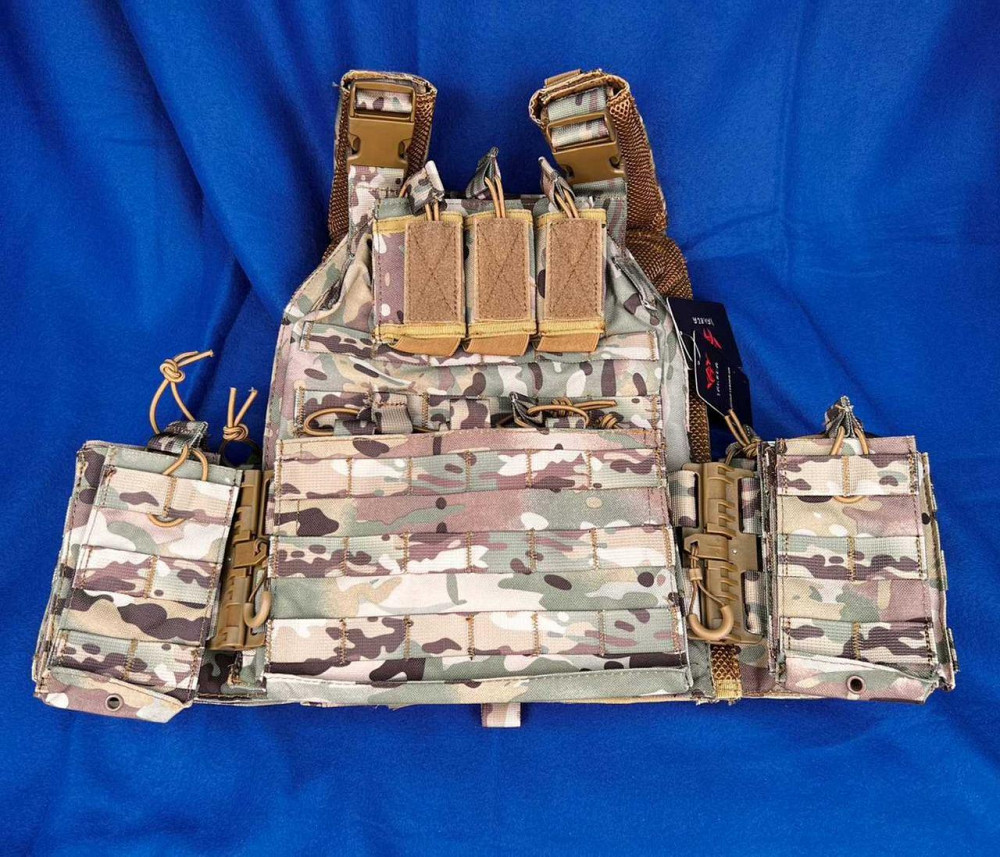 Плитоноска Yakeda (без плит) + підсумки + швидкознімна + бічні кишені під плити (Мультикам) Київ - фото 4