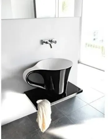 Раковина  Art Ceram One Shot Cup 70x50 Czarno Biała OSL00501 Київ