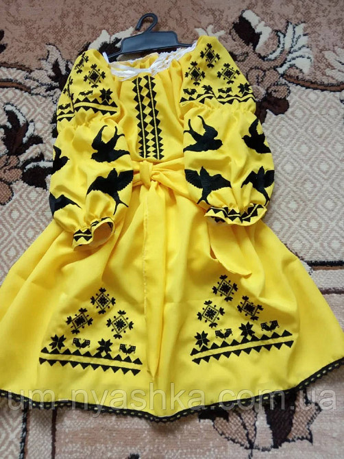 Плаття вишиванка рожеве з ластівками 104-158 Кривий Ріг - фото 9