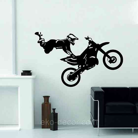 Декоративное настенное Панно «Мотофристайл», Декор на стену 110*68 см, Черный Киев