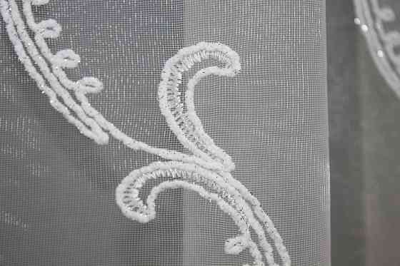 Тюль VR-Textil 1416т Фатин з вишивкою Білий 300х270 см (42-0212) Київ