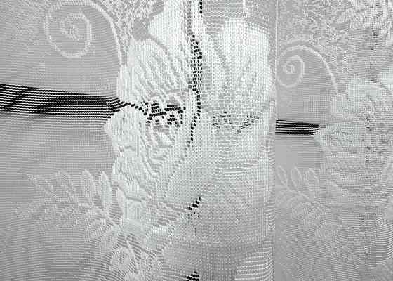 Короткая тюль, длина 1,2м, жаккард 