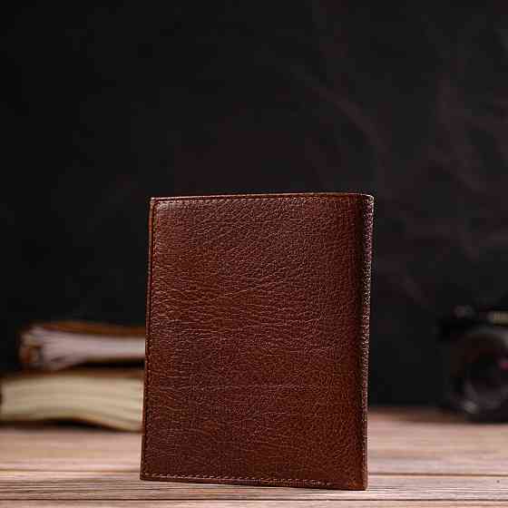 Цікавий компактний гаманець для чоловіків із натуральної шкіри флотар CANPELLINI 21874 Коричневий Київ