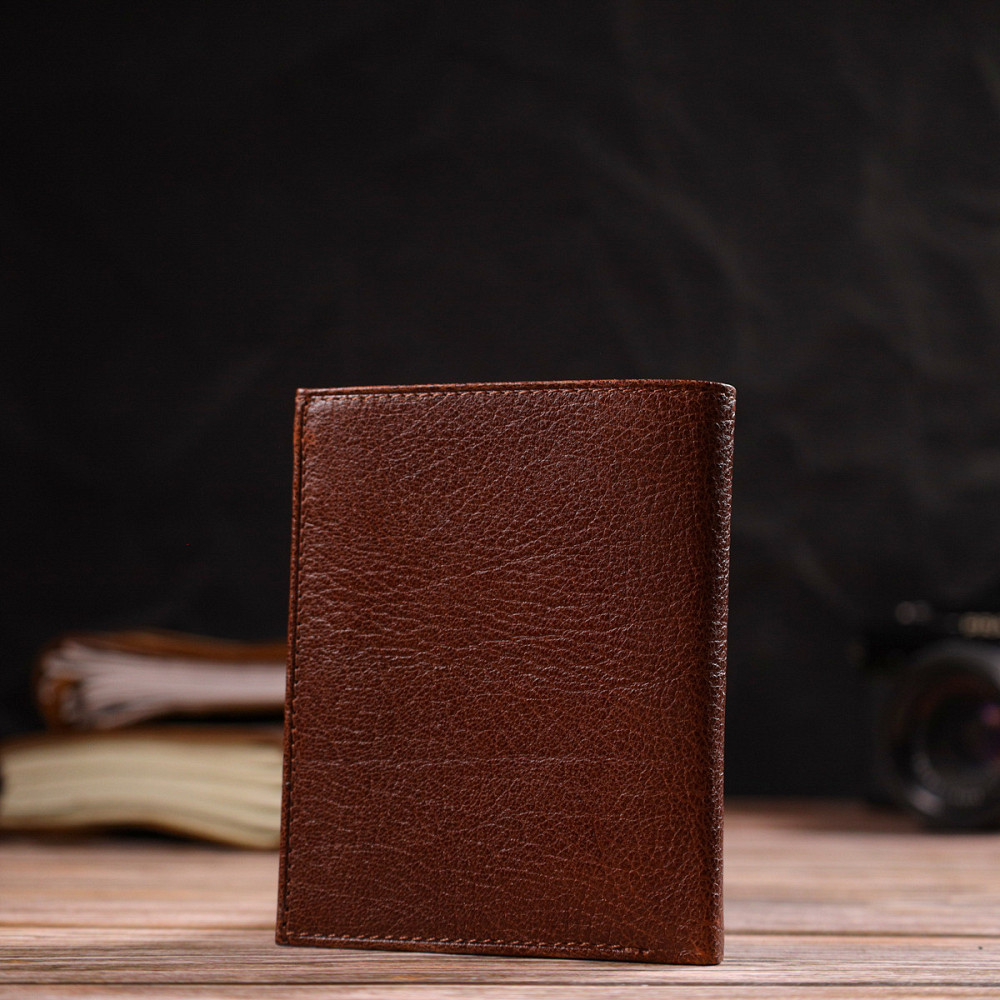 Цікавий компактний гаманець для чоловіків із натуральної шкіри флотар CANPELLINI 21874 Коричневий Київ - фото 2