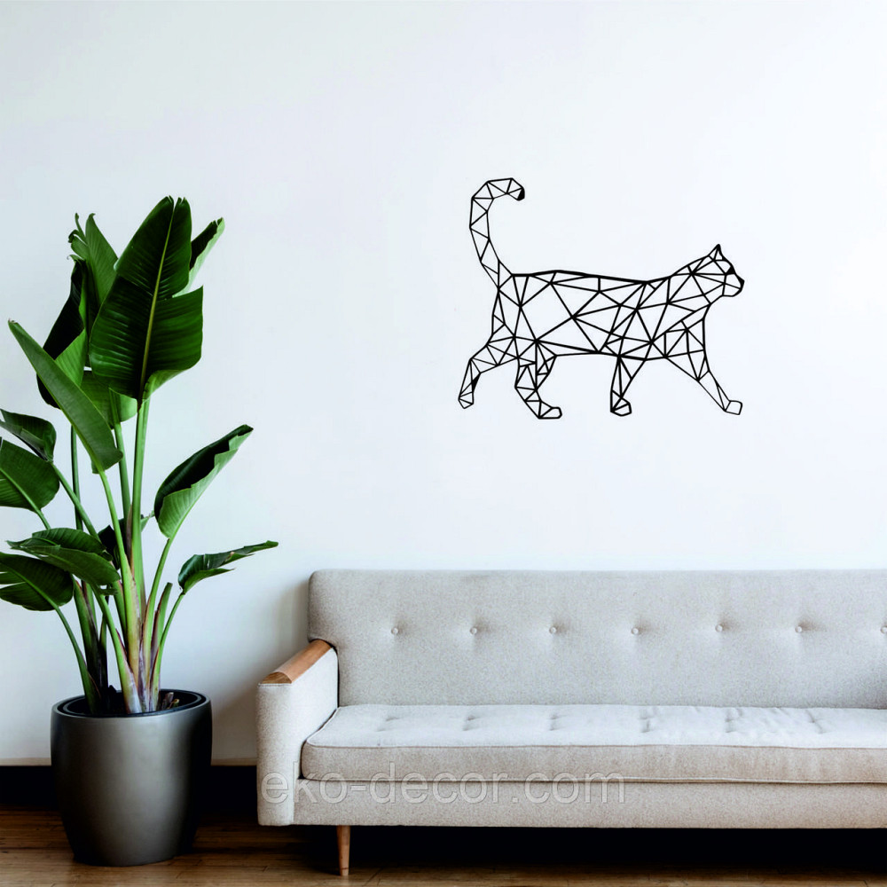 Декоративное настенное Панно «Кот» Декор на стену 110*92 см, Черный Киев - изображение 9