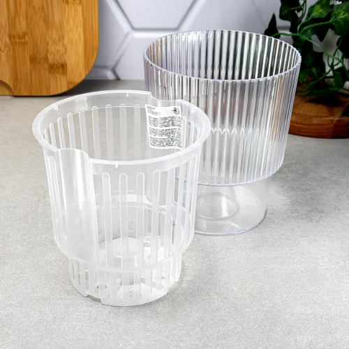 Вазон "Стелла" для орхідей з дренажем 13*15см. (пр.) Житомир