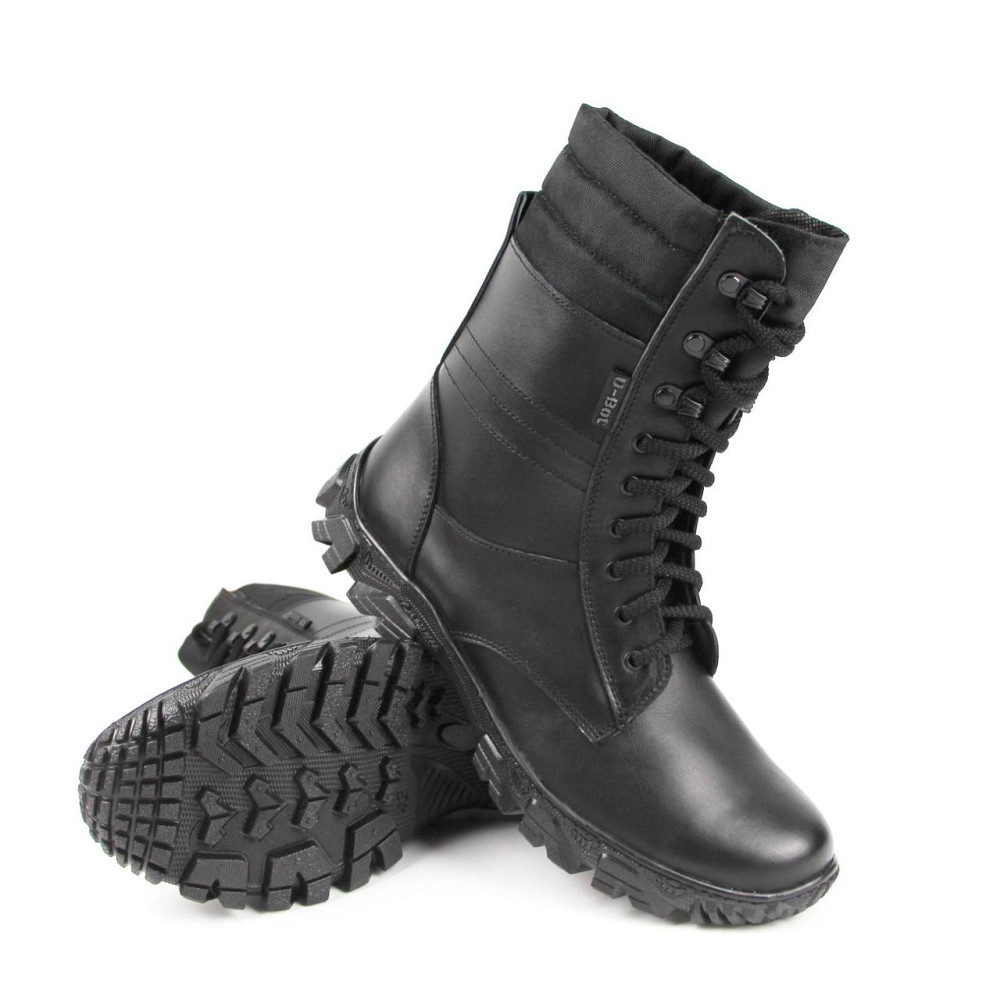 Тактичні демісезонні чоловічі чорні берці Спринт, військові чоловічі шкіряні берці прошиті та проклеєні Львів - фото 6