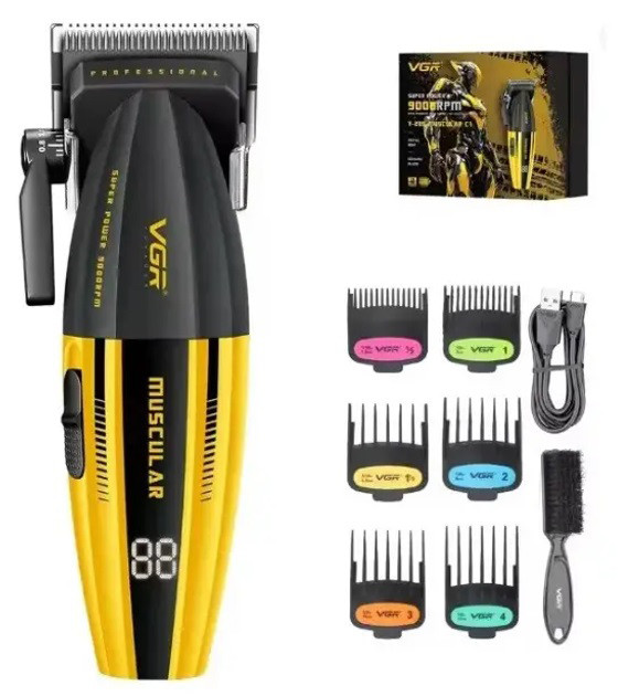 Машинка для стрижки волосся з регульованою довжиною VGR, Машинка для стрижки з потужним акумулятором HR-42 Львів - фото 13