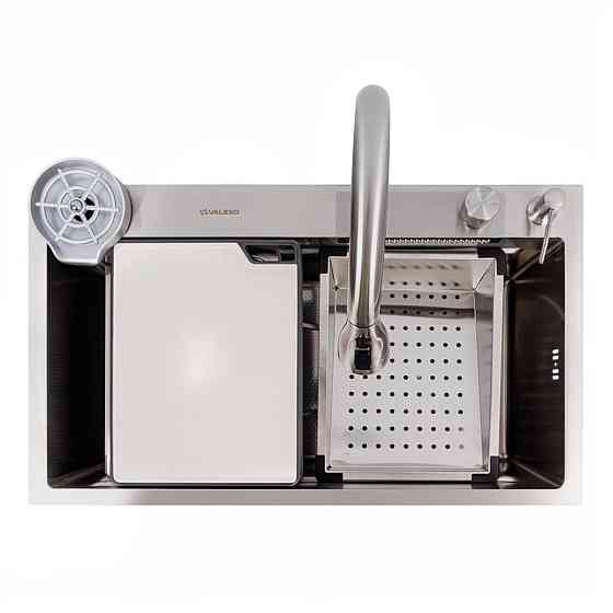 VALESO Мийка кухонна сатин Valeso Handmade "Водоспад" (ДЕКОР) 75х45B Киев