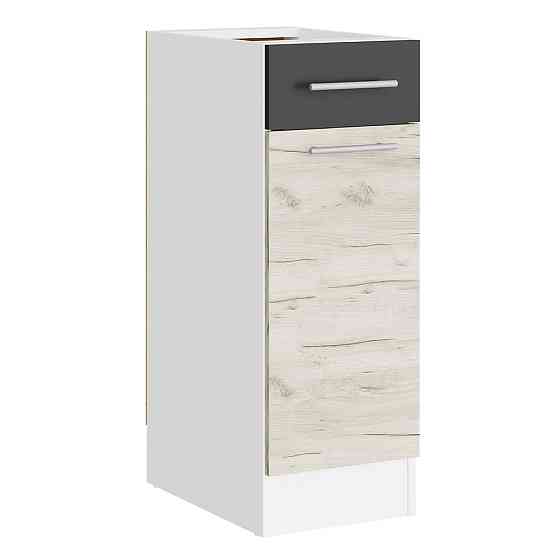 Кухонний модуль нижній з шухлядою Еверест Еко 300 дуб крафт білий/графіт/білий (без стільниці) 30х46х82 см (DTM-071031) Львів