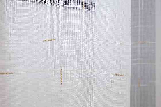 Кухонна арка VR-Textil № 000к з бахромою білий із золотистим 260х160 см (51-187) Київ