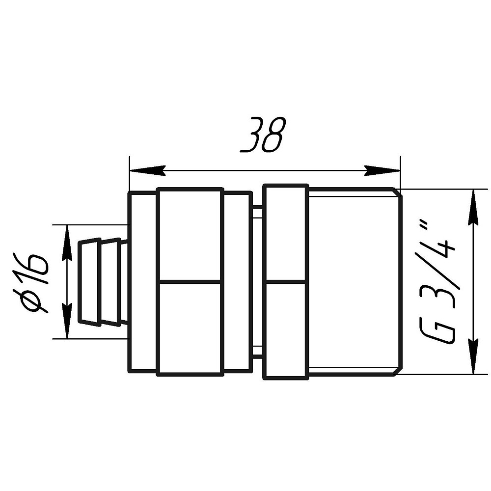 Муфта із зовнішньою різьбою APE ITALY 701 L 3/4″x16 Луцк - изображение 6
