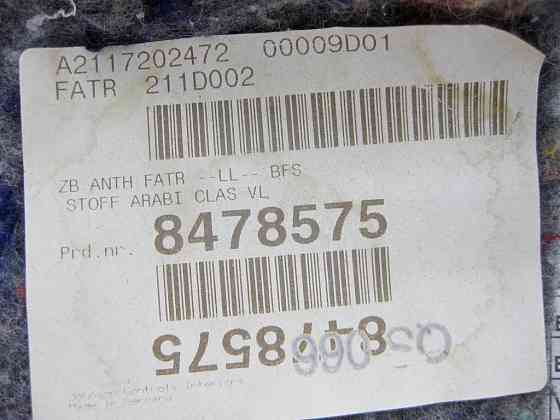 Mercedes-Benz  A2117202472 9D01 Карта передніх правих дверей Classic колір антрацит з тканинною вставкою E-Class W211 Одеса