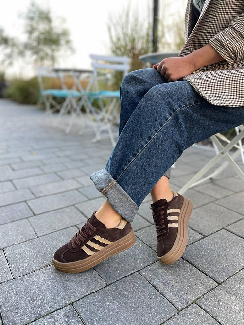 Кеди жіночі Notta bene шоколадні замша натуральна (K-0524) Київ - фото 7