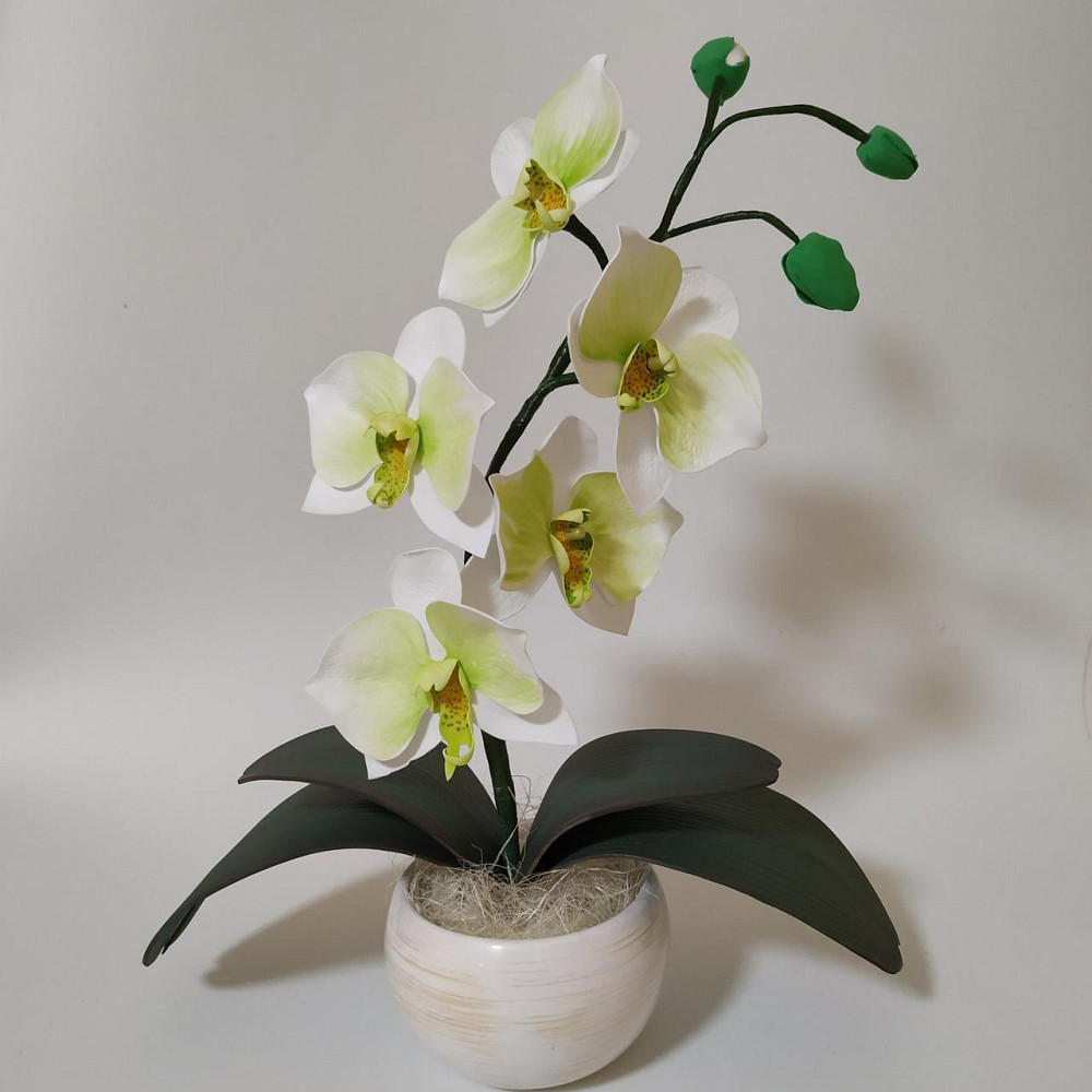 Світильник-нічник "Орхідея Біло-салатова" Дніпро - фото 5