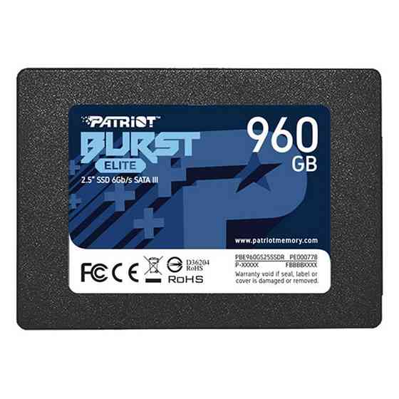 Накопичувач SSD Patriot Burst Elite 960GB 2.5" 7mm SATAIII TLC 3D Київ