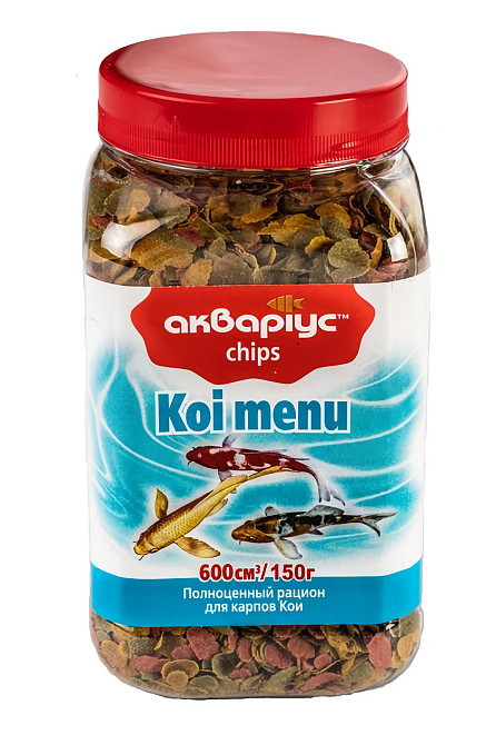 Корм для риб KOI MENU (Коі меню) чіпси 150 г, Акваріус Київ - фото 1