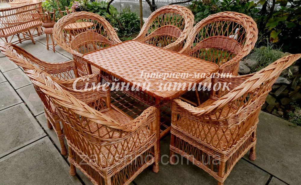 Комплект плетеной мебели из лозы на 6 персон Киев - изображение 6