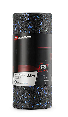 Роллер масажер (валик, ролик) гладкий Hop-Sport EPP 33см HS-P033YG чорно-синій Киев - изображение 2