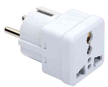 Переходник под английскую, плоскую и евро вилку DE-PA 16A (11117) белый Днепр