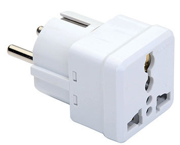 Переходник под английскую, плоскую и евро вилку DE-PA 16A (11117) белый Днепр - изображение 1