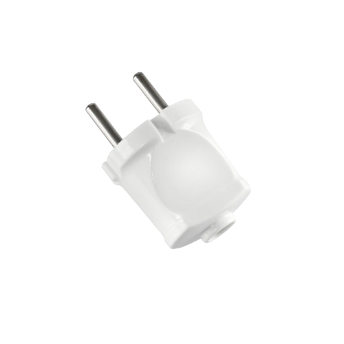 Вилка мережева без заземлення 10А пряма біла Standard Titanum Житомир - изображение 3