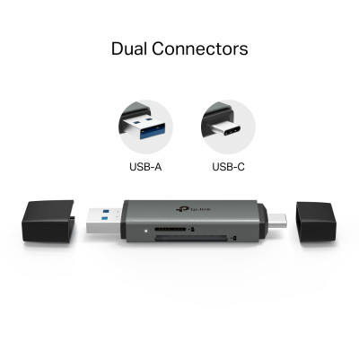 Считыватель флеш-карт TP-Link USB-C + USB 2.0 SD + TF silver (UA430D) Винница - изображение 4