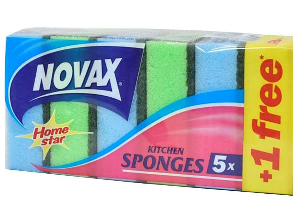 Губки кухонні 5шт1 шт 0962 ТМ NOVAX Solmir Київ - фото 1