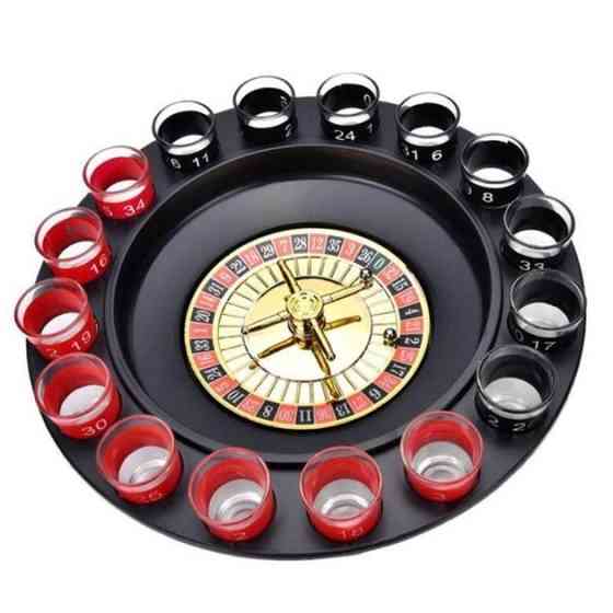 Алкогольна рулетка з чарками ігровий набір "П'яна рулетка" 16 чарок, Гра для розваг на вечірці QU-29 Львів