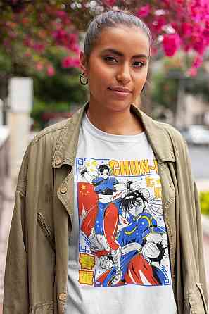 Футболка з аніме принтом Кхун Лі Аніме Гіфт оверсайз (S/M/L) Чорний AnimeJ0313 Дніпро