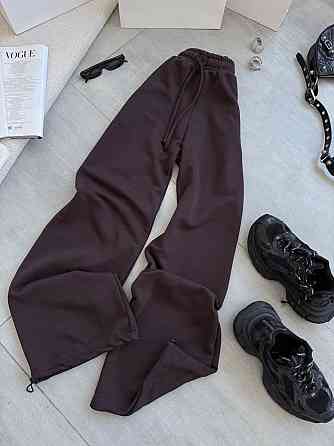 Женские базовые брюки - джоггеры турецкая петля пенье Шоколад Одесса