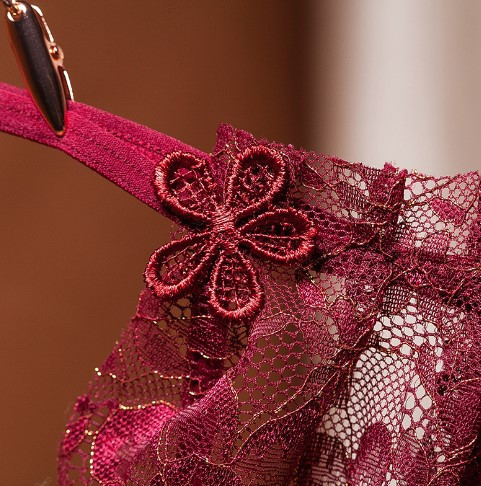 Трусики с разрезом кружевные универсальный вишневый Киев - изображение 3