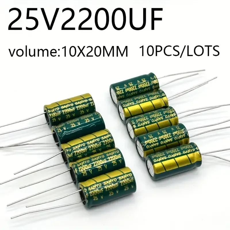 Алюминиевые конденсаторы 2200 мкФ, 25 В, 10 шт Киев - изображение 1