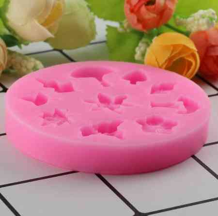 Молд силиконовый Листья и цветы 67 мм розовый Киев