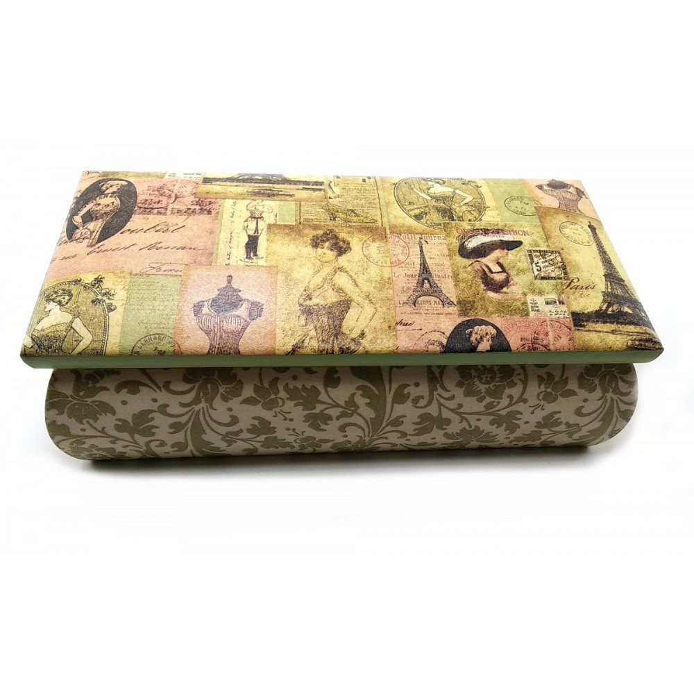 Скринька для ювелірних прикрас Дерев'яна Париж Мода Київ - фото 1