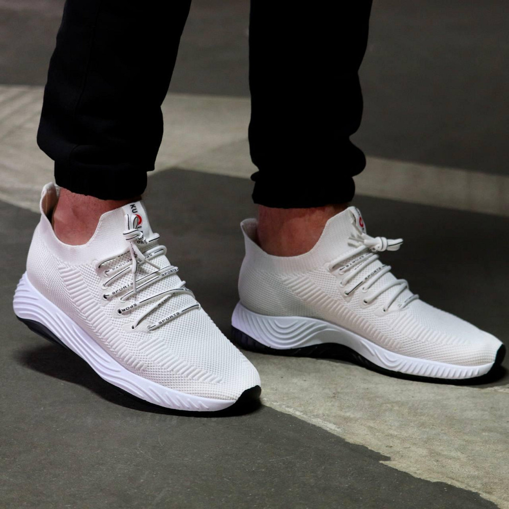 Кросівки Чоловічі Білі Тканинні Boost Пінка (розміри: 42,43,44,45) — 05 Дніпро - фото 4